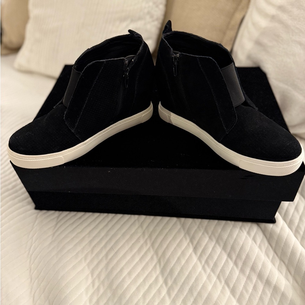 Steve Madden Women’s Black High-Top Wedge Sneakers
